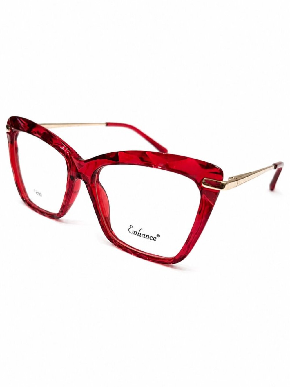 Enhance EN4320 Red/Gold 53-16-140 Eyeglass Frames